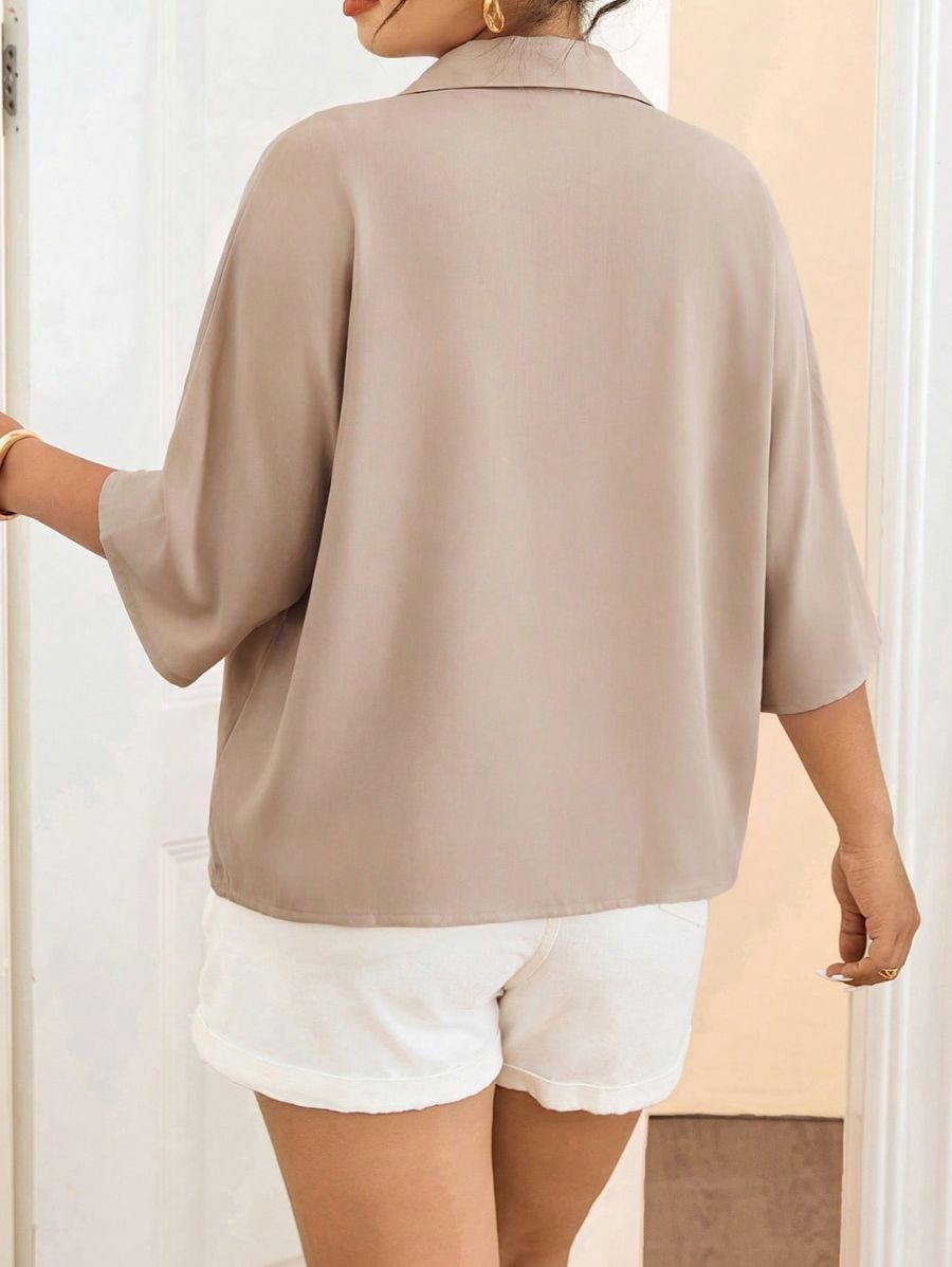 Camisa Holgada Unicolor Plus Size Camisa Plus Size 11 ZAPRINI 