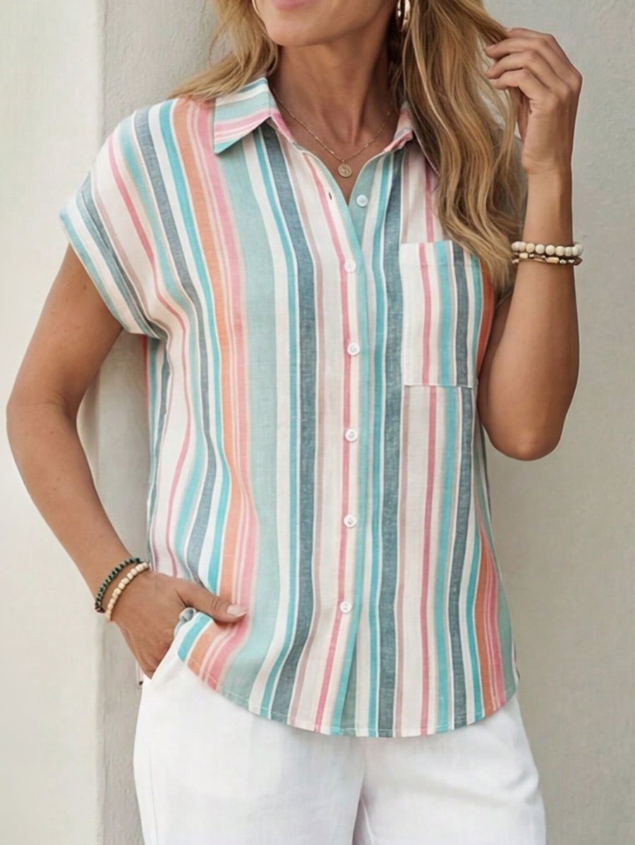 Camisa Manga Corta Con Estampado Floral Camisa 05 ZAPRINI XS 