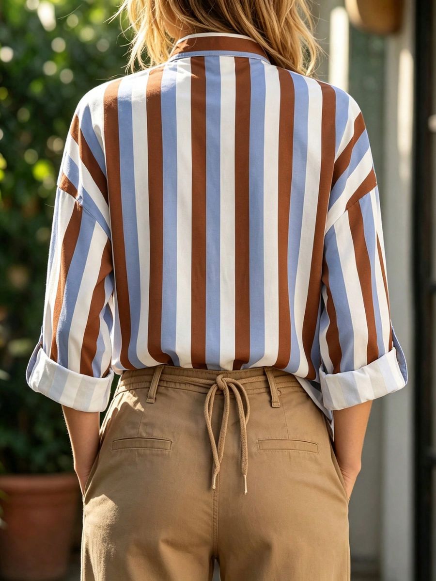 Camisa Manga Larga A Rayas Camisa 01 ZAPRINI 