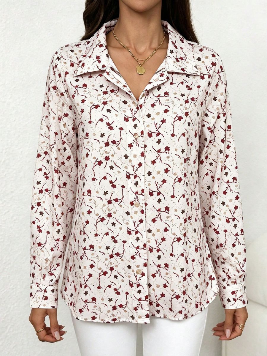 Camisa Manga Larga Con Estampado Floral Camisa 06 ZAPRINI XS 