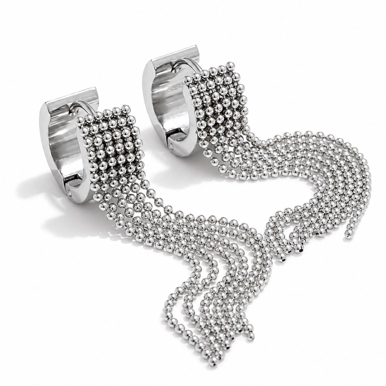 Caravana Con Borlas Enchapado En Oro 18K Caravana 04 ZAPRINI Plata 