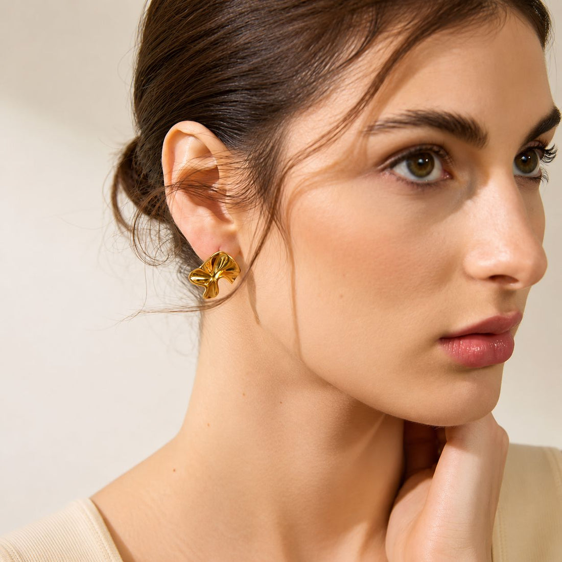 Caravana Con Forma Irregular Enchapado En Oro 18K Caravana 10 ZAPRINI 