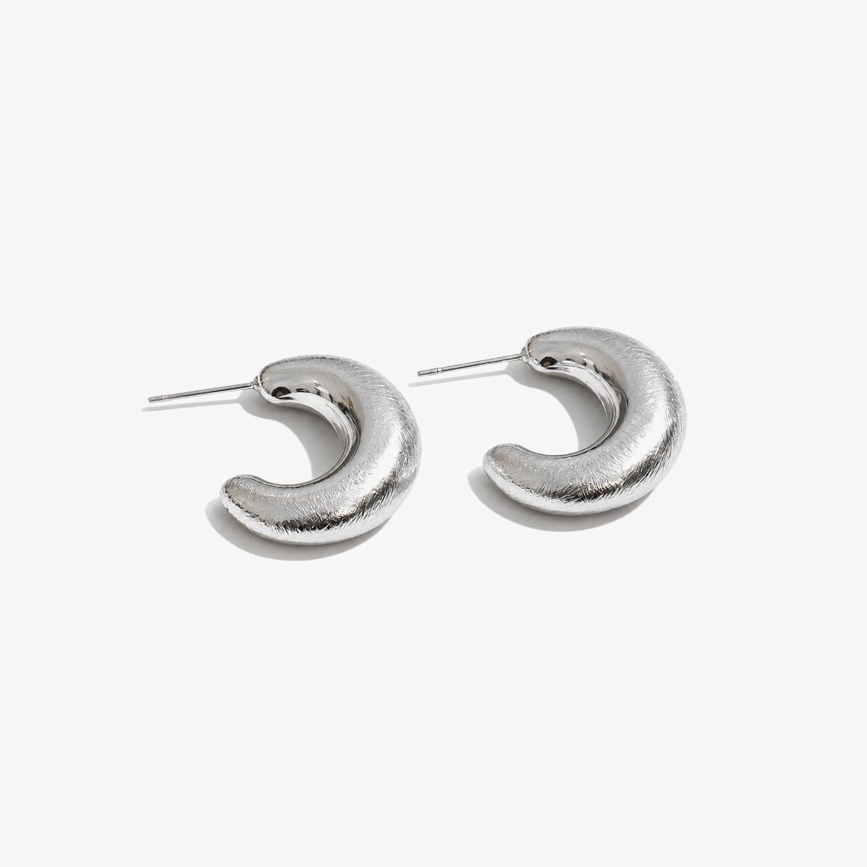 Caravana En Forma De Luna Enchapado En Oro 18K Caravana 16 ZAPRINI Plata 