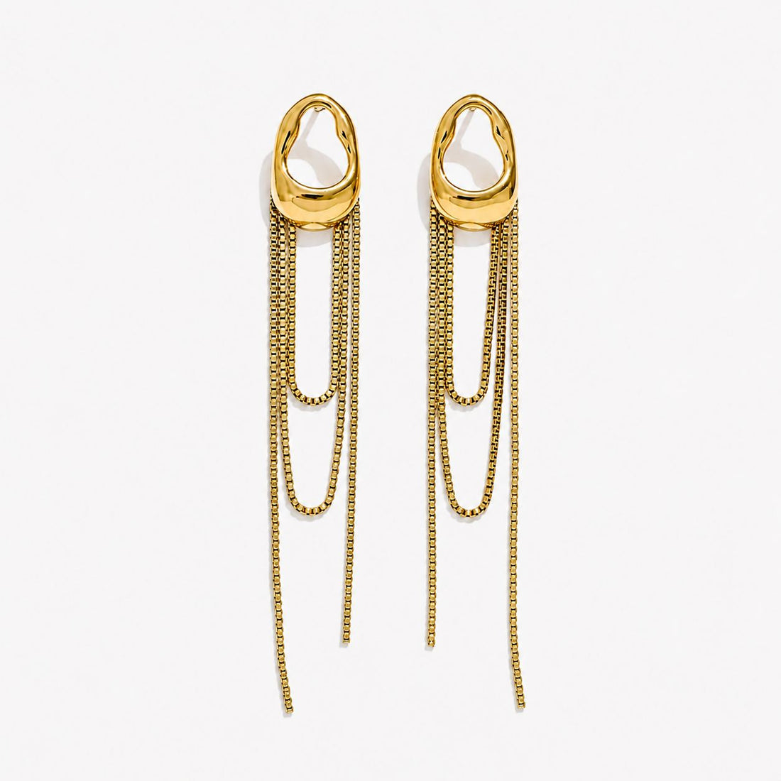 Caravana Con Cadena Colgante Enchapado En Oro 18K Caravana 02 ZAPRINI 