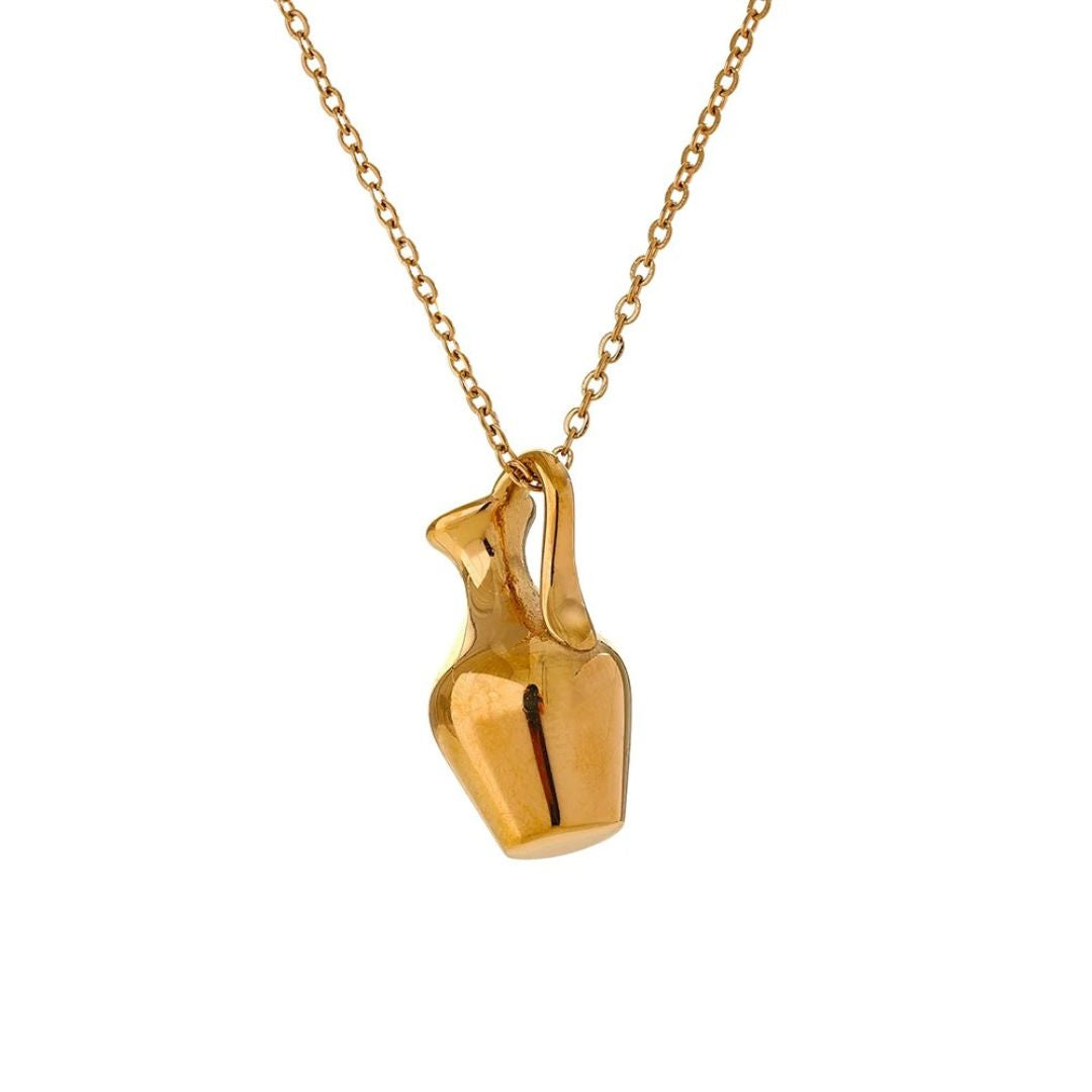 Collar Con Dije De Jarrón Enchapado En Oro 18K Collar 05 ZAPRINI Oro 