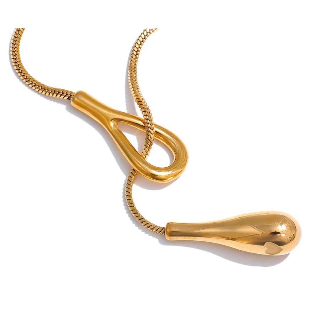 Collar De Cadena Fina Tipo Serpiente Enchapado En Oro 18K Collar 04 ZAPRINI Oro 