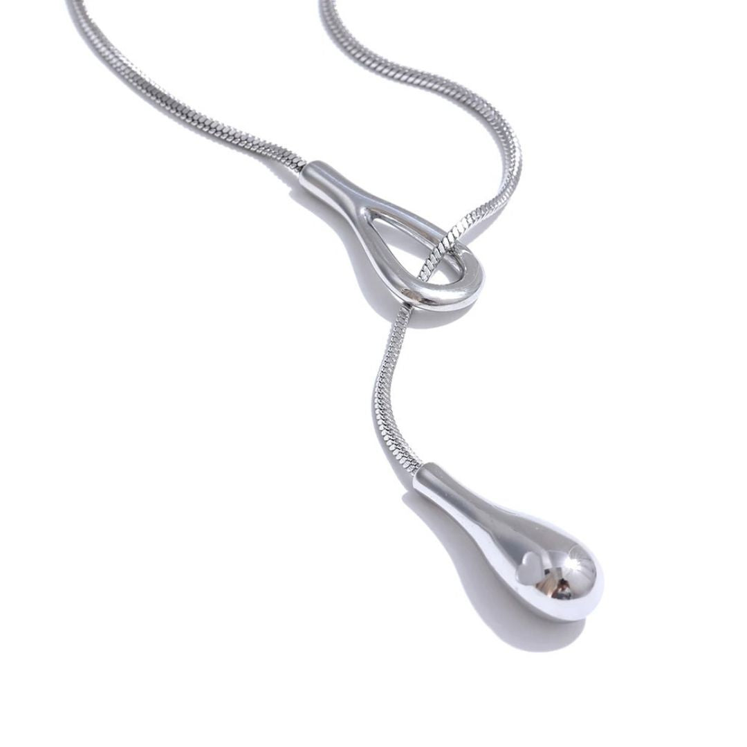 Collar De Cadena Fina Tipo Serpiente Enchapado En Oro 18K Collar 04 ZAPRINI Plata 