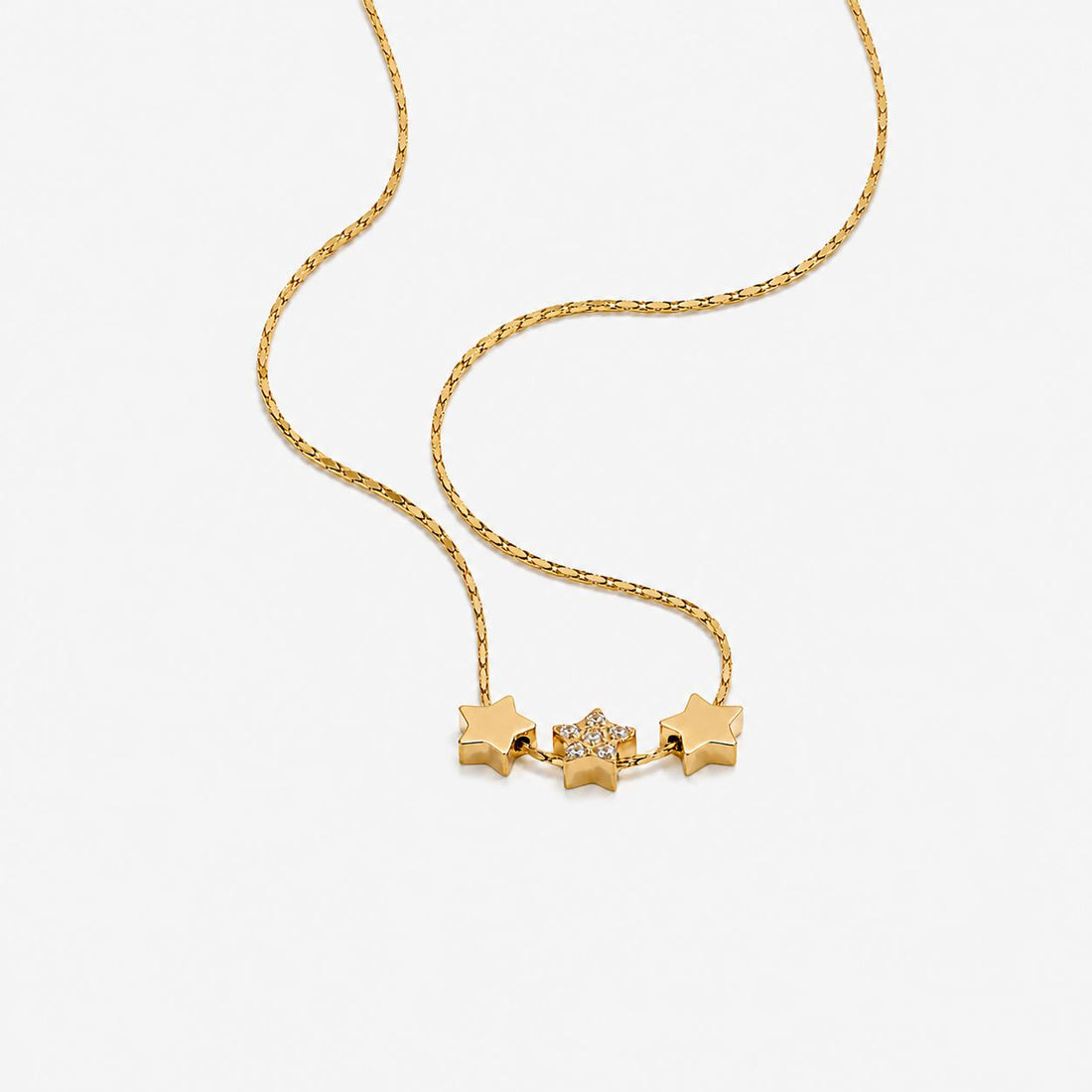 Collar Con Dijes De Estrellas Enchapado En Oro 18K Collar 10 ZAPRINI 