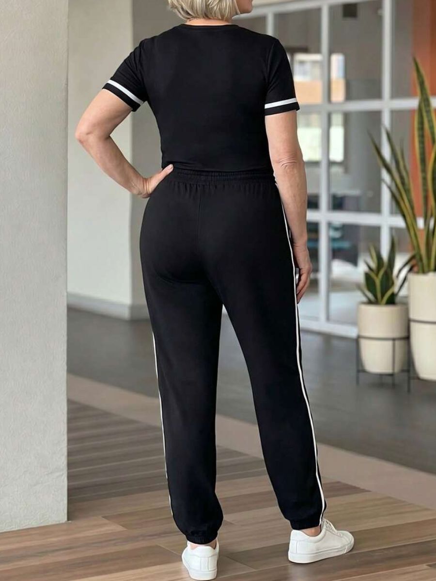 Conjunto De Blusa Con Transparencia y Pantalón Conjunto 17 ZAPRINI 