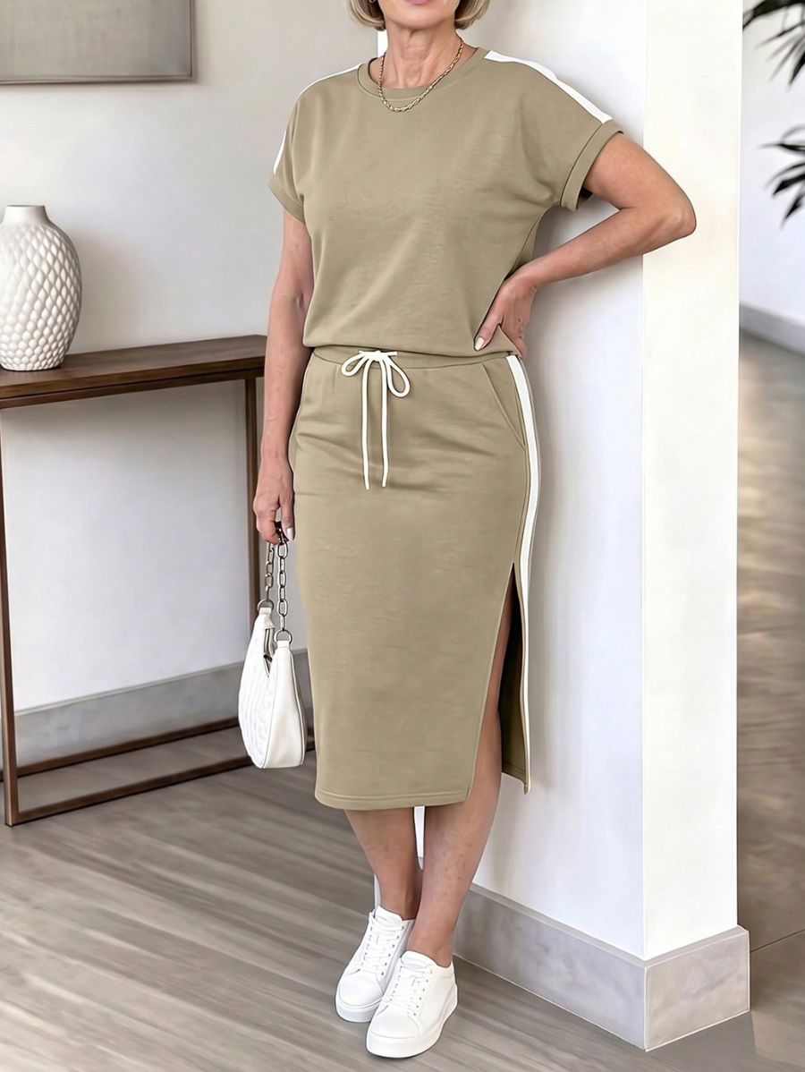 Conjunto De Blusa Manga Corta y Pollera Conjunto 11 ZAPRINI S 
