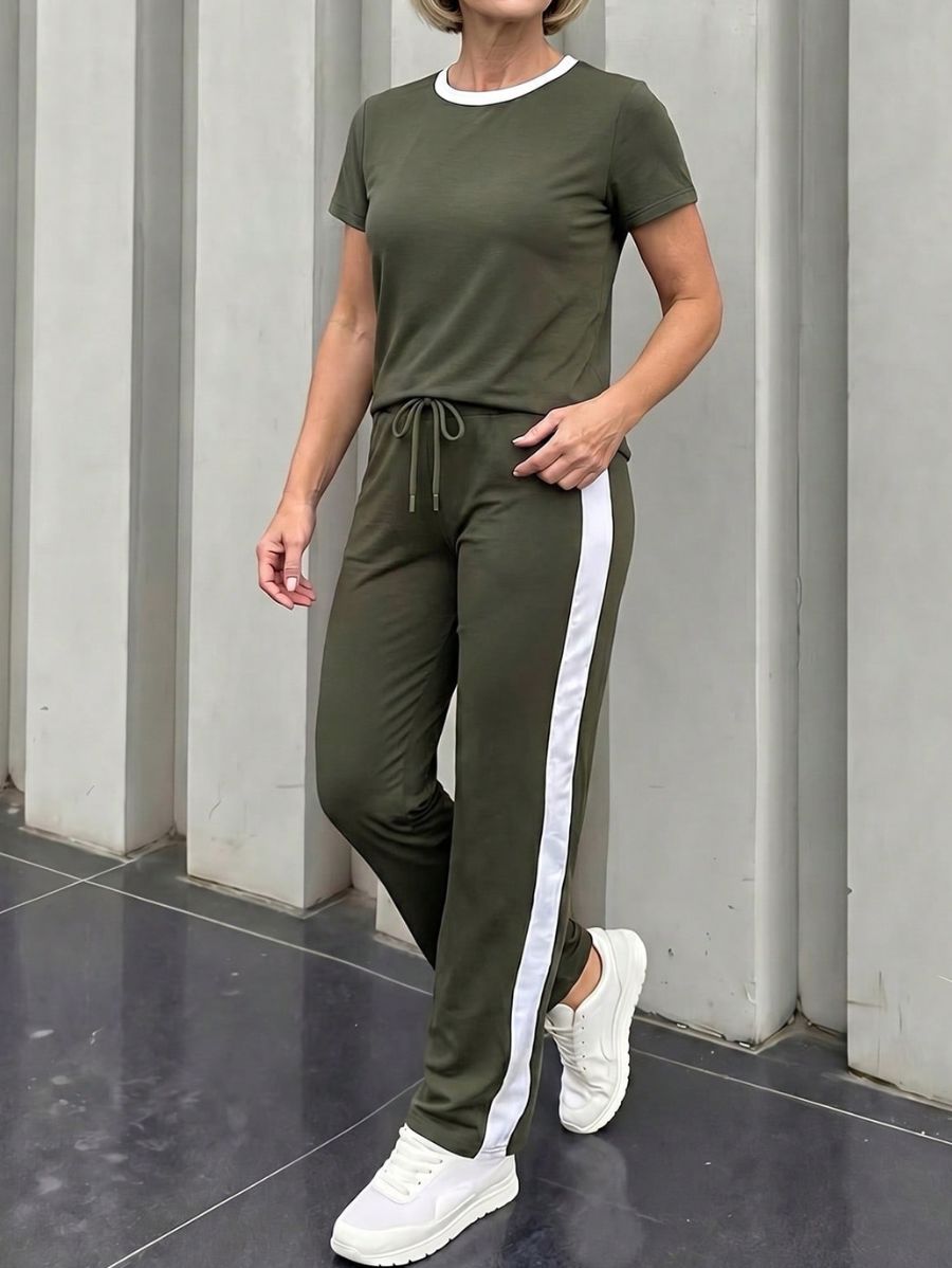 Conjunto De Blusa y Pantalón Con Cintura Ajustable Conjunto 04 ZAPRINI S 