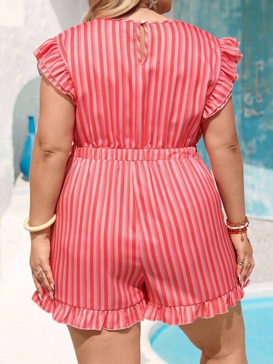Enterito Corto A Rayas Plus Size Enterito Plus Size 05 ZAPRINI 0XL 