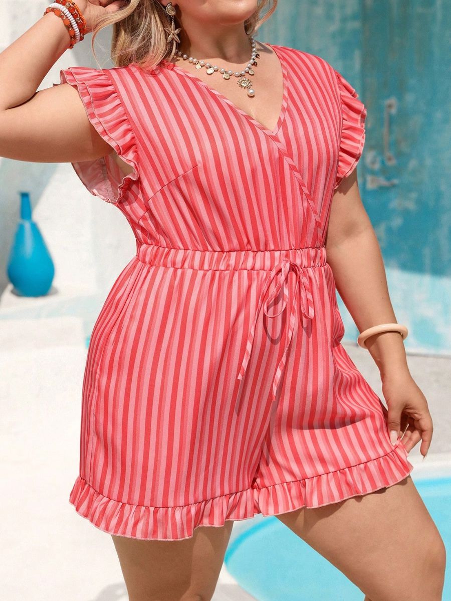Enterito Corto A Rayas Plus Size Enterito Plus Size 05 ZAPRINI 