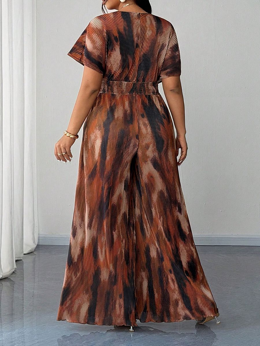 Enterito Estampado Con Plisado Plus Size Enterito Plus Size 12 ZAPRINI 
