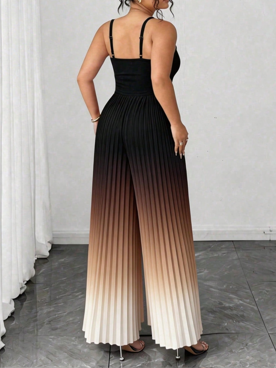Enterito Largo Con Estampado Degradado Plus Size
