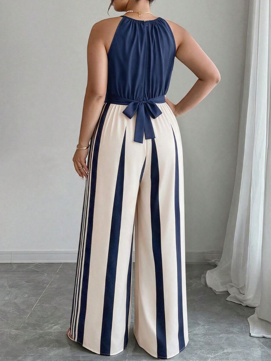 Enterito Sin Mangas Con Bloques De Color Plus Size Enterito Plus Size 14 ZAPRINI 