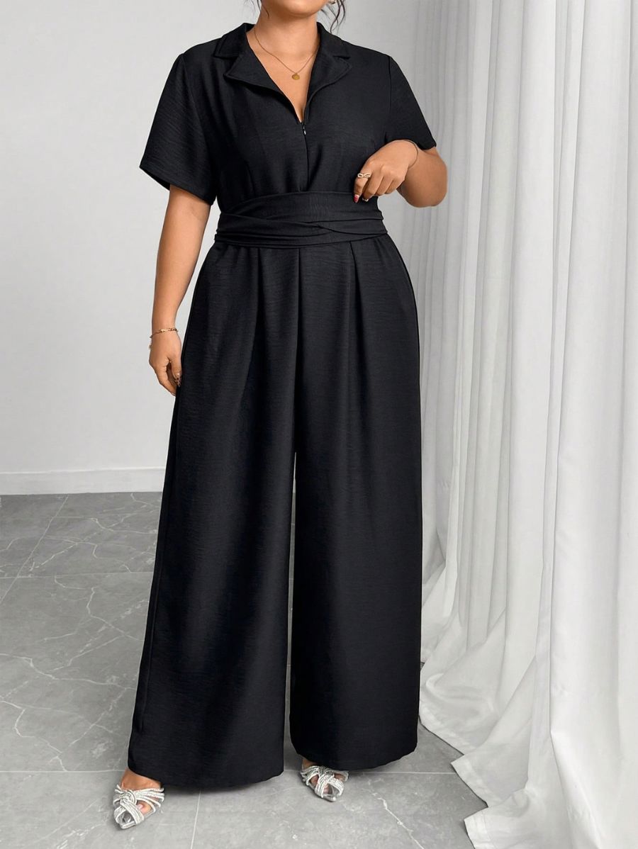 Enterito Unicolor Con Lazo Plus Size Enterito Plus Size 13 ZAPRINI 