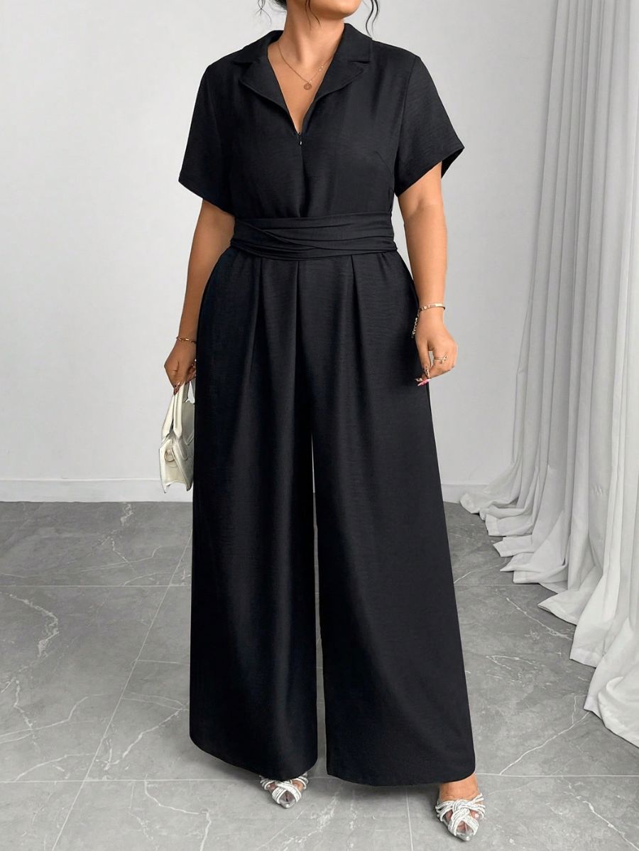Enterito Unicolor Con Lazo Plus Size Enterito Plus Size 13 ZAPRINI 