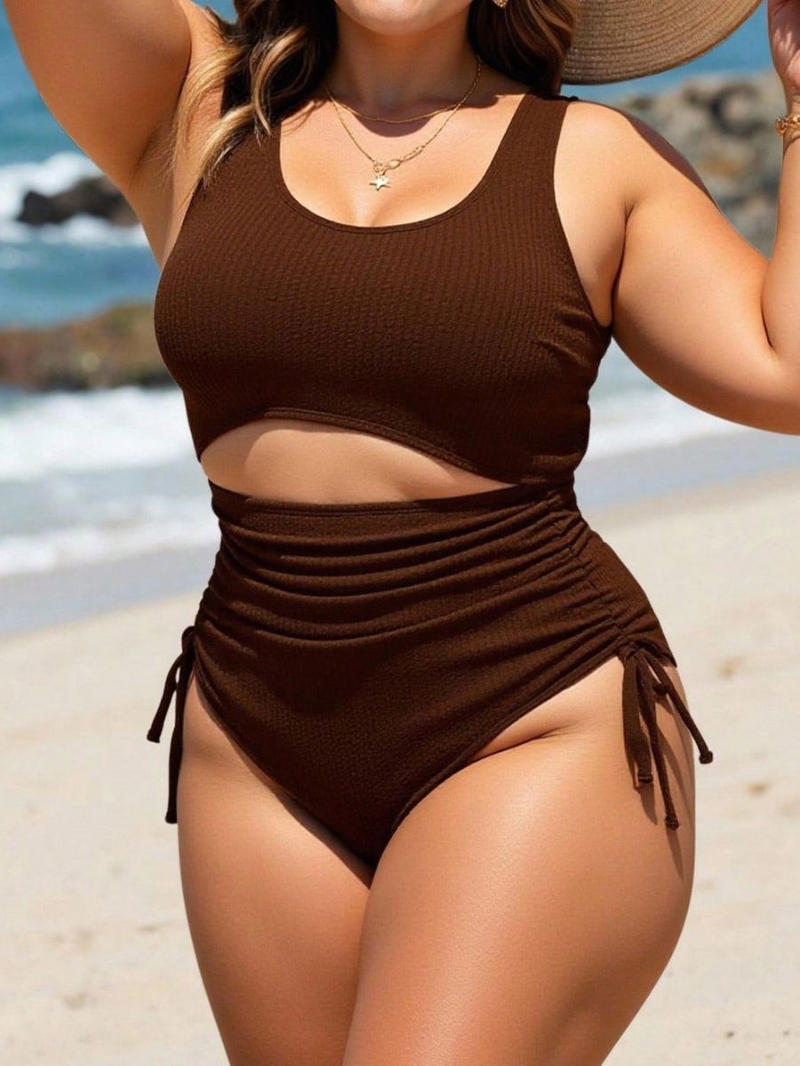 Enteriza Unicolor Con Detalle De Abertura Plus Size Enteriza Plus Size 15 ZAPRINI 0XL 