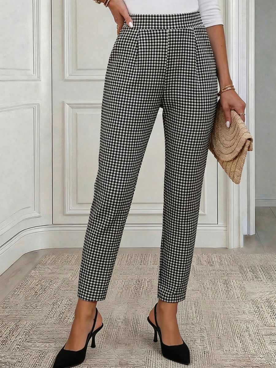 Pantalón A Cuadros Con Bolsillos Pantalon 16 ZAPRINI S 
