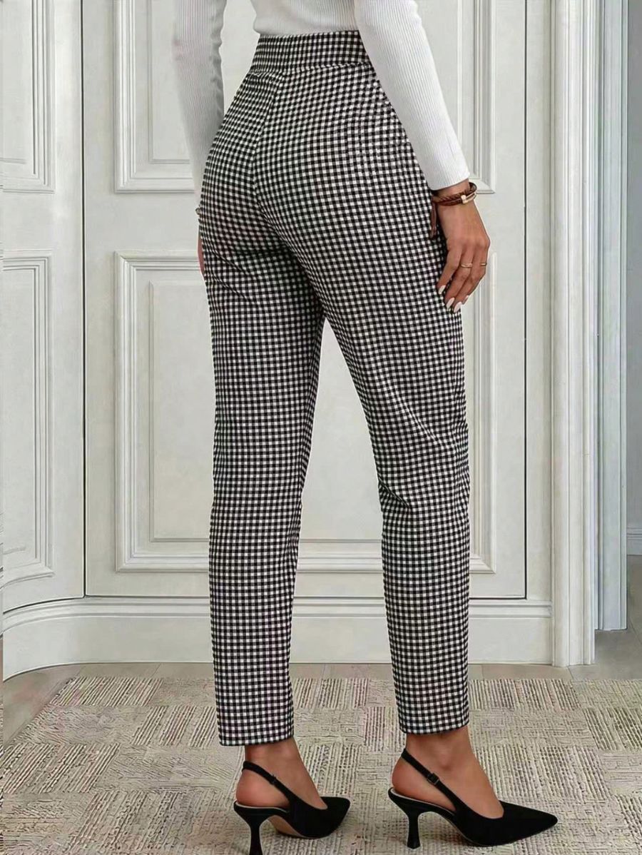Pantalón A Cuadros Con Bolsillos Pantalon 16 ZAPRINI S 