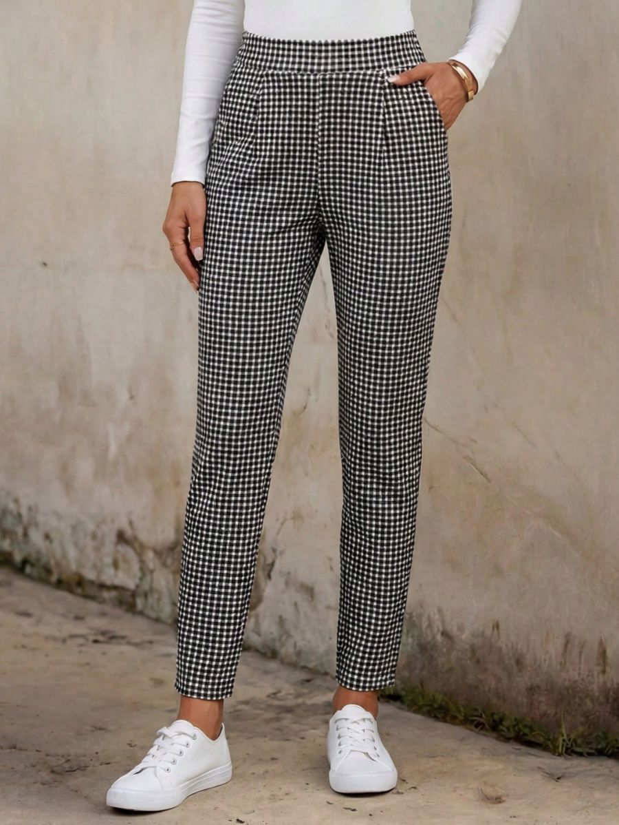 Pantalón A Cuadros Con Bolsillos Pantalon 16 ZAPRINI 