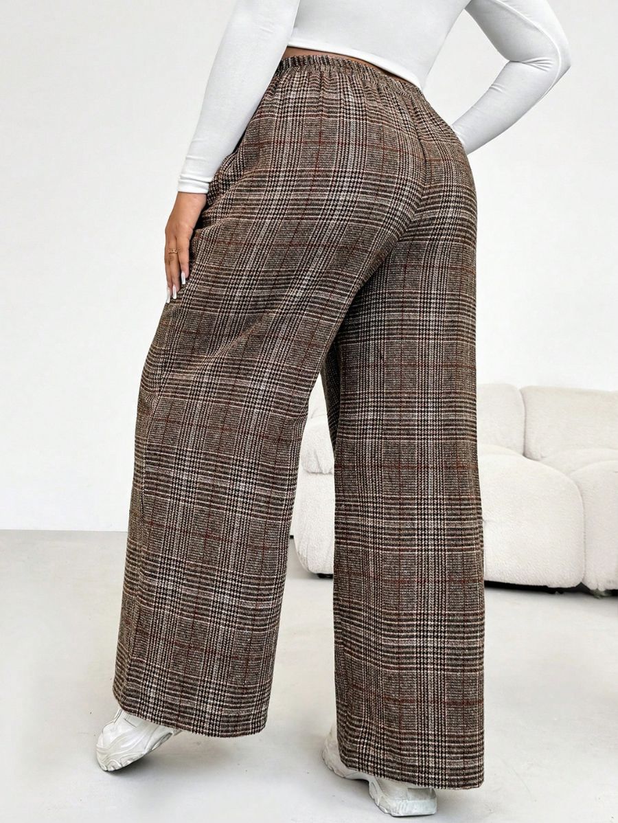 Pantalón A Cuadros Holgado Plus Size Pantalon Plus Size 03 ZAPRINI 0XL 