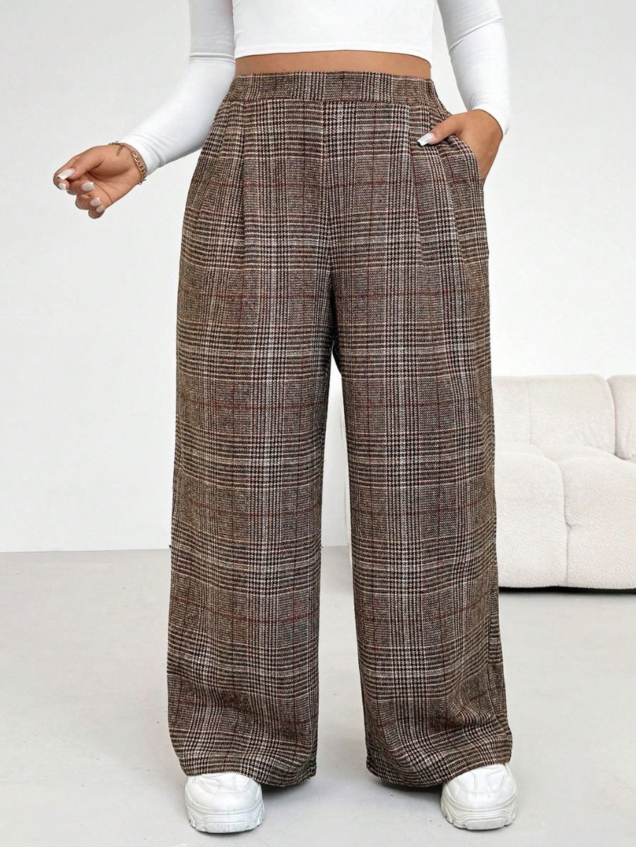 Pantalón A Cuadros Holgado Plus Size Pantalon Plus Size 03 ZAPRINI 