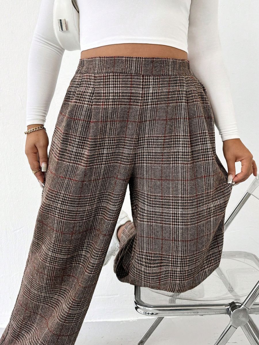 Pantalón A Cuadros Holgado Plus Size Pantalon Plus Size 03 ZAPRINI 