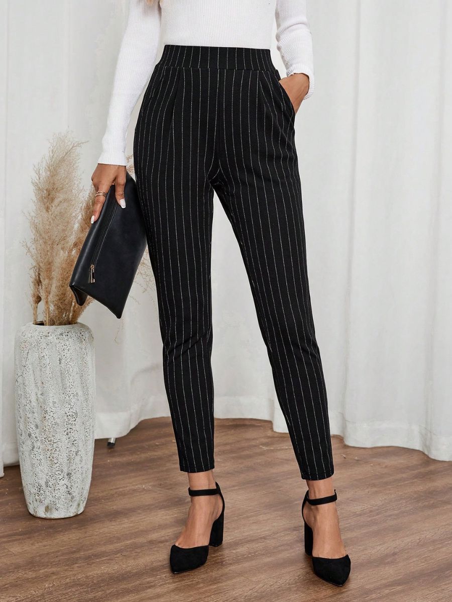 Pantalón A Rayas Con Bolsillos Pantalon 20 ZAPRINI S 