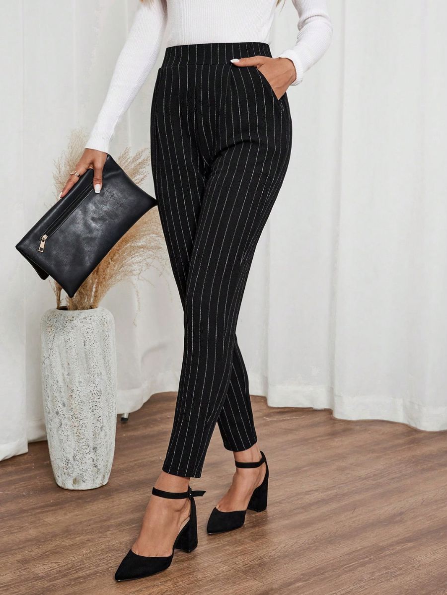 Pantalón A Rayas Con Bolsillos Pantalon 20 ZAPRINI 