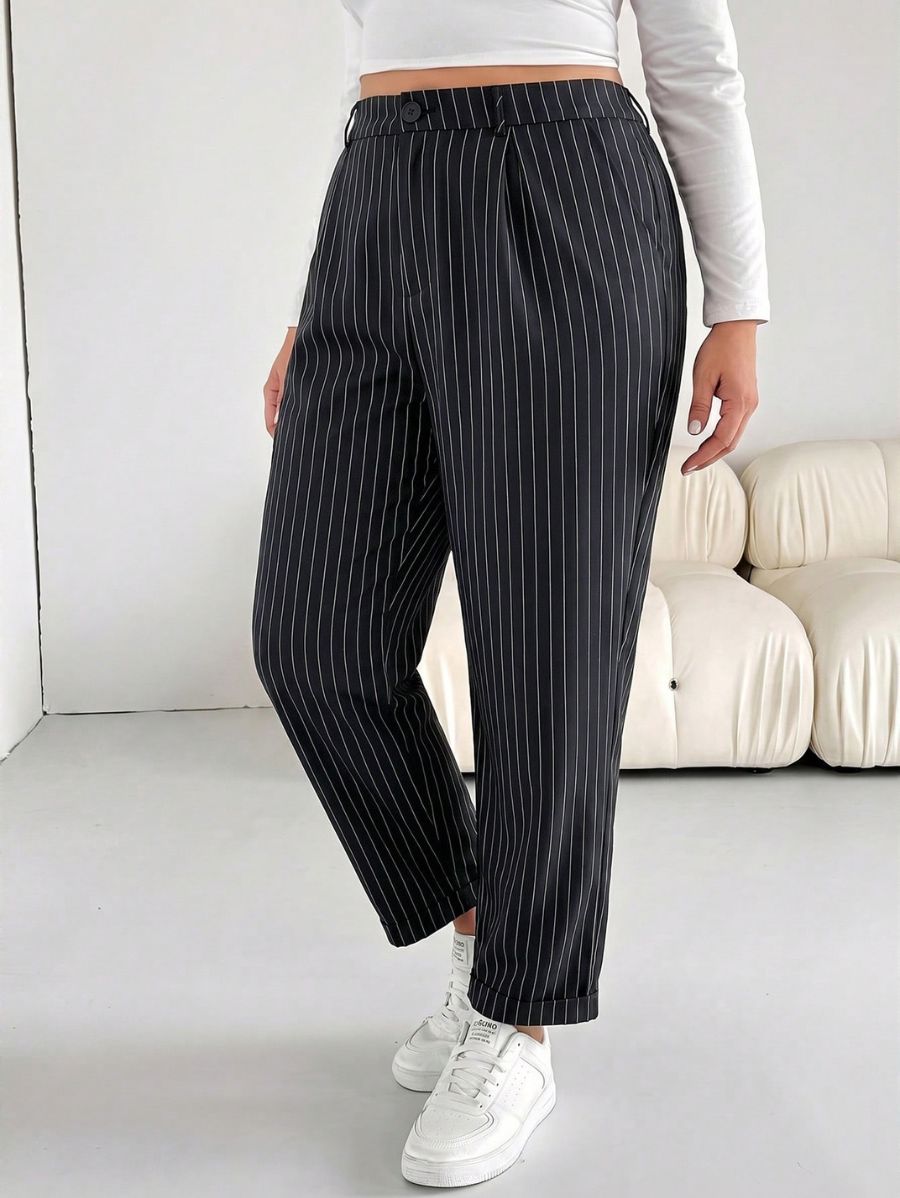Pantalón A Rayas Plus Size Pantalon Plus Size 06 ZAPRINI 