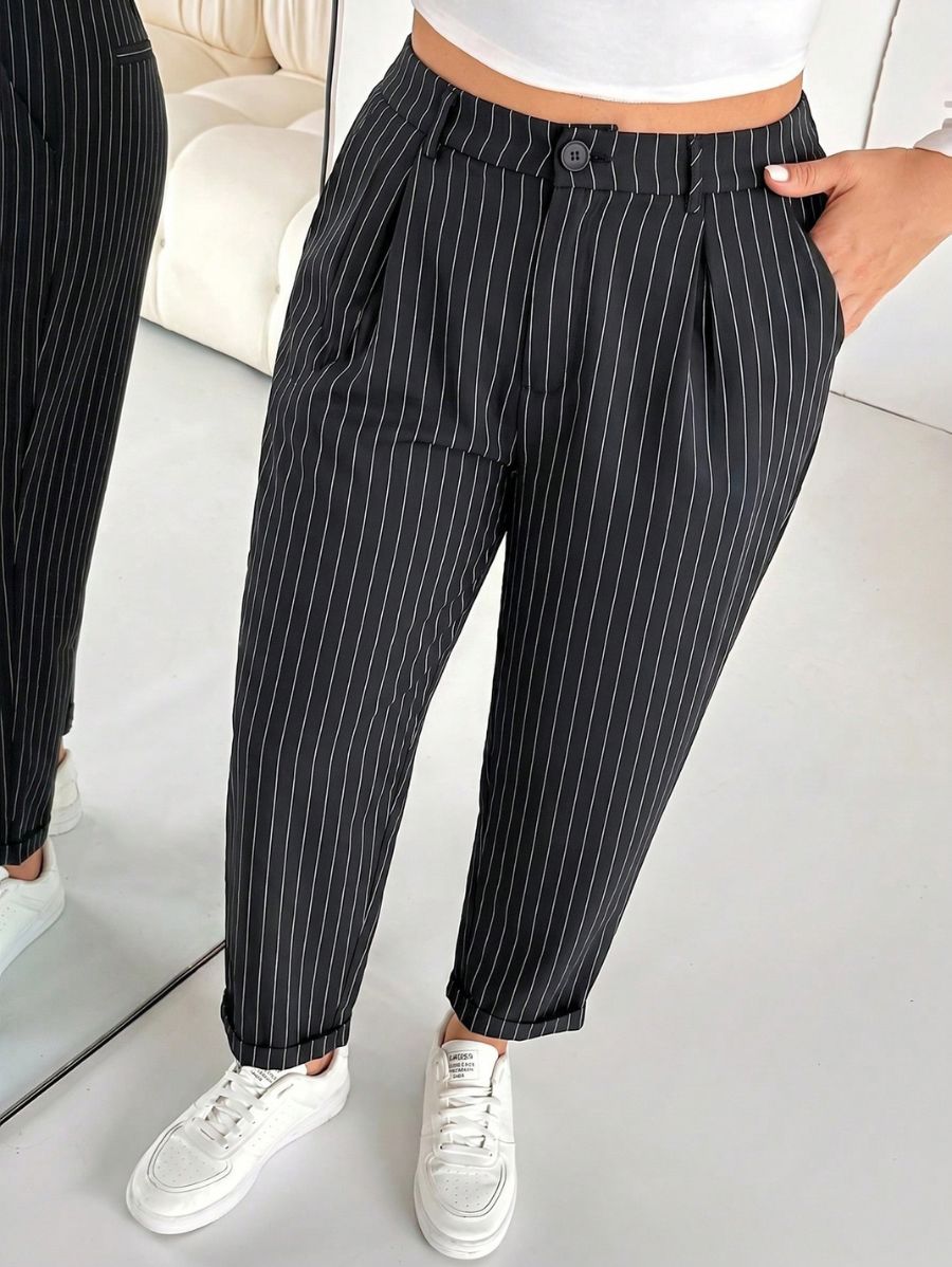 Pantalón A Rayas Plus Size Pantalon Plus Size 06 ZAPRINI 