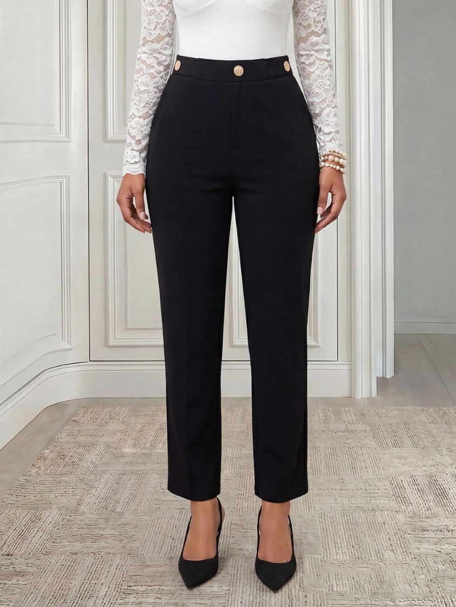 Pantalón Con Bolsillos y Detalle De Botones Dorados Pantalon 09 ZAPRINI S 