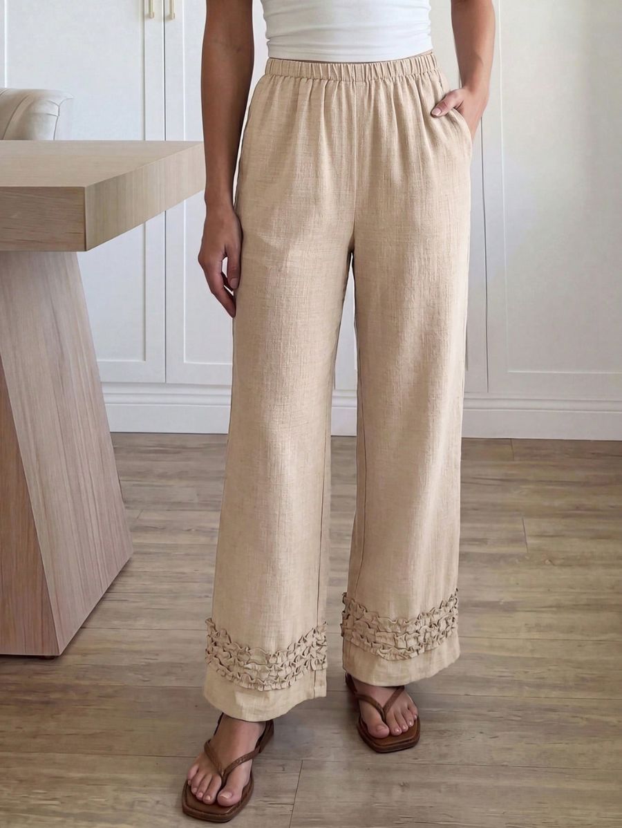 Pantalón Con Cintura Elástica y Detalle Pantalon 13 ZAPRINI S 