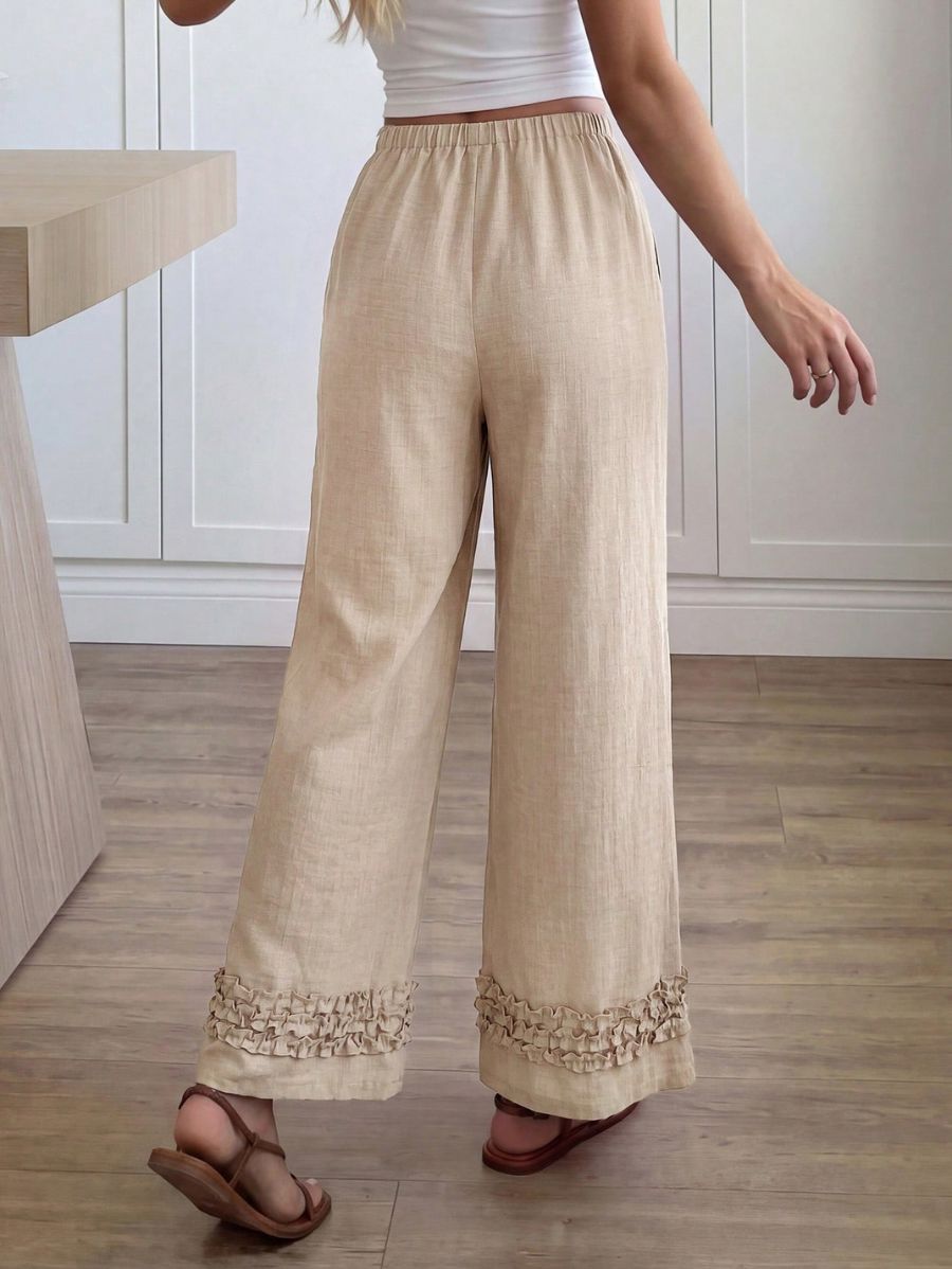 Pantalón Con Cintura Elástica y Detalle Pantalon 13 ZAPRINI 