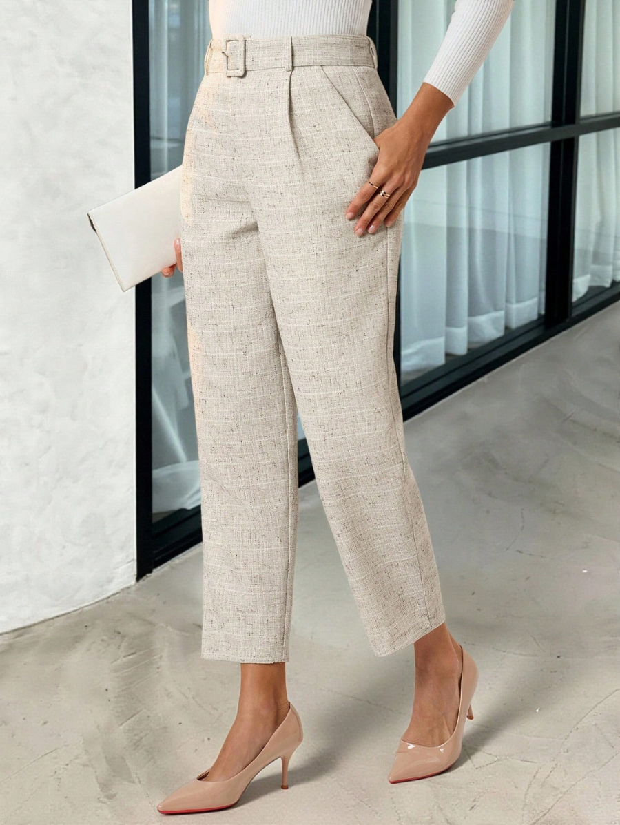 Pantalón Con Cinturón y Bolsillos