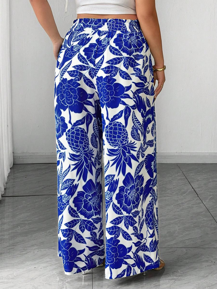 Pantalón Con Estampado Floral Plus Size Pantalon Plus Size 16 ZAPRINI 0XL 