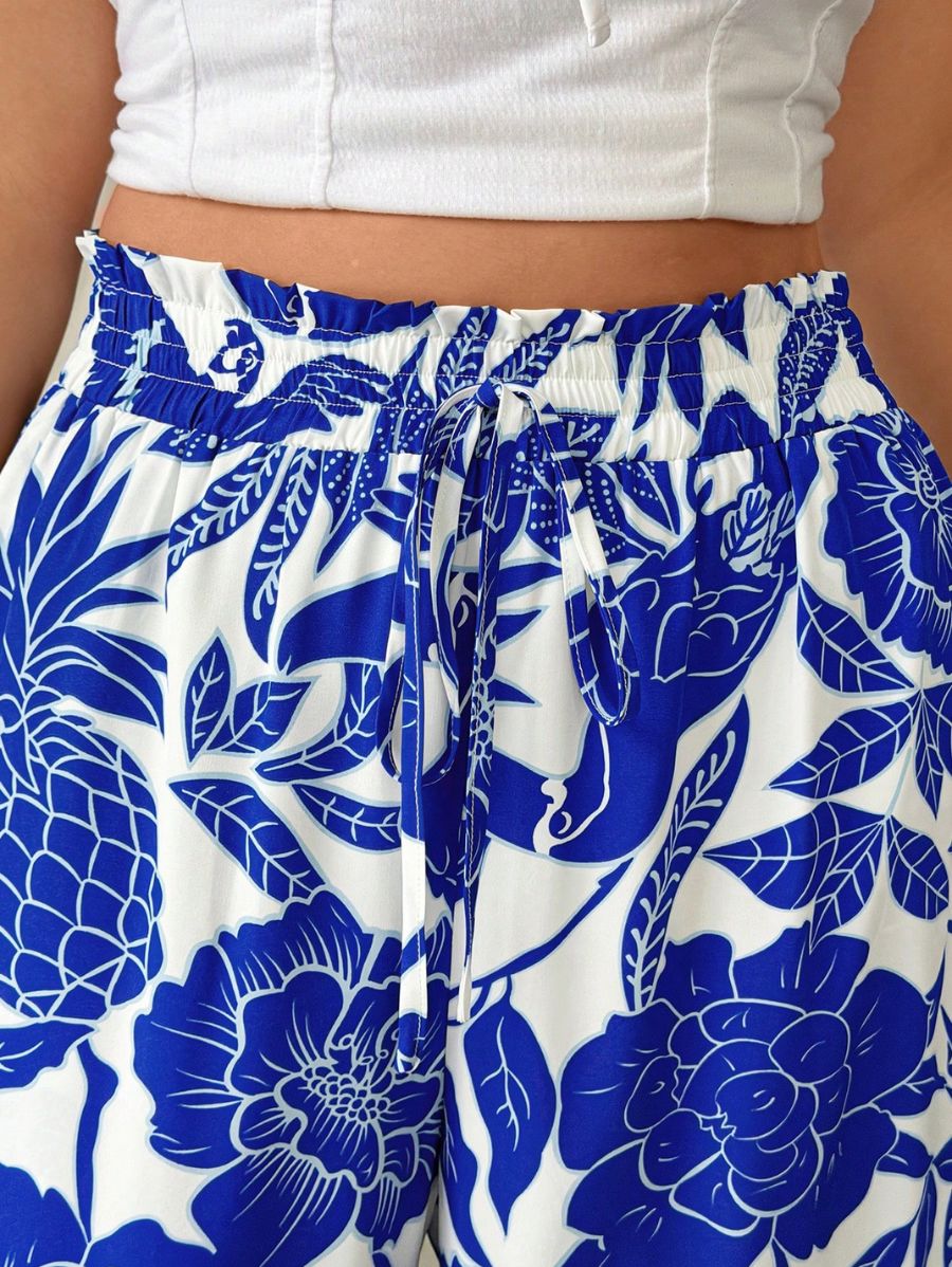 Pantalón Con Estampado Floral Plus Size Pantalon Plus Size 16 ZAPRINI 