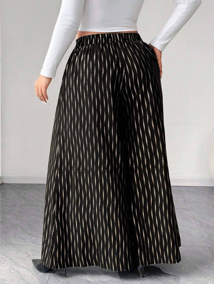 Pantalón Estampado Con Detalle Metálico Plus Size Pantalon Plus Size 13 ZAPRINI 