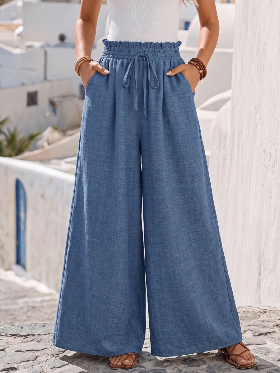 Pantalón Holgado Con Cintura Elástica Pantalon 05 ZAPRINI S 