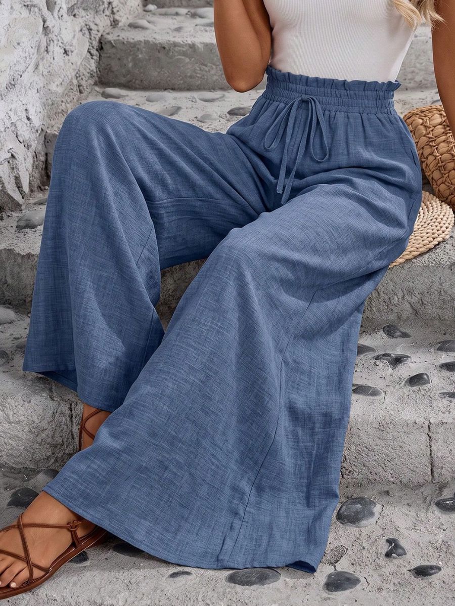 Pantalón Holgado Con Cintura Elástica Pantalon 05 ZAPRINI 