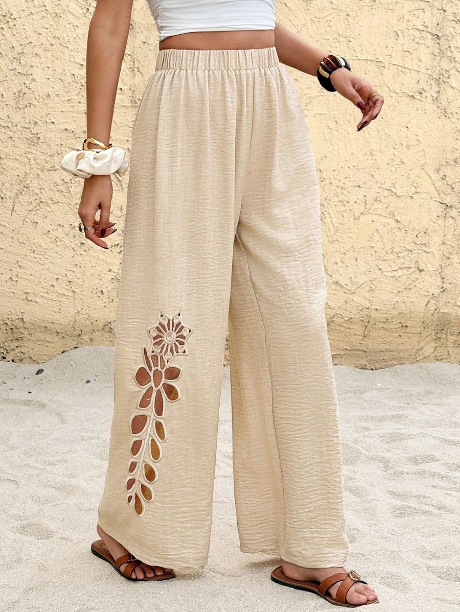 Pantalón Holgado Con Detalle De Abertura Pantalon 23 ZAPRINI Beige XS 