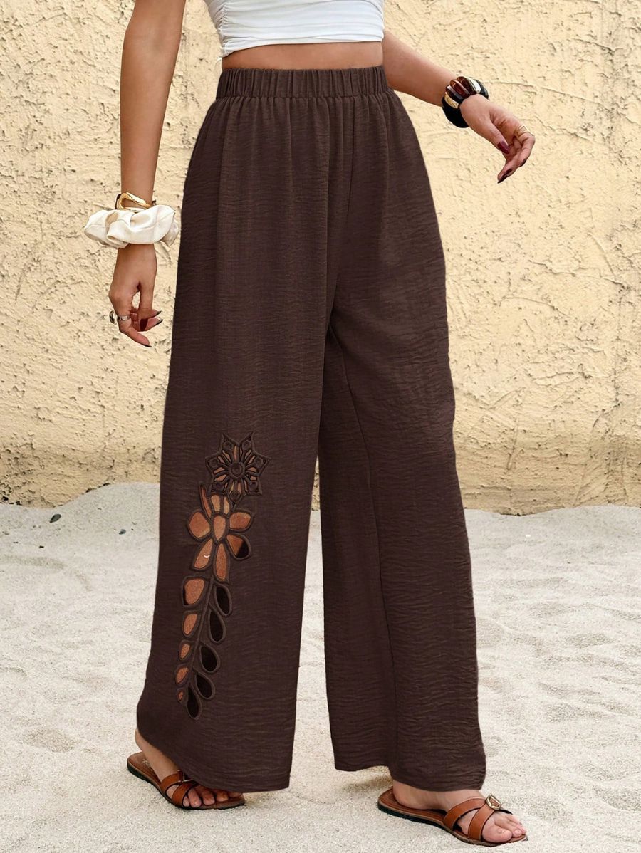 Pantalón Holgado Con Detalle De Abertura Pantalon 23 ZAPRINI Marrón XS 