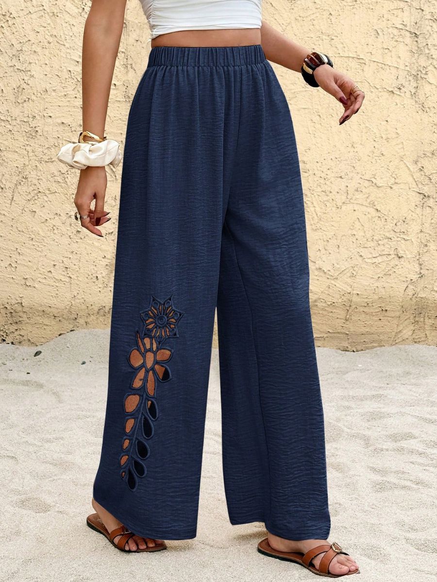 Pantalón Holgado Con Detalle De Abertura Pantalon 23 ZAPRINI Azul XS 