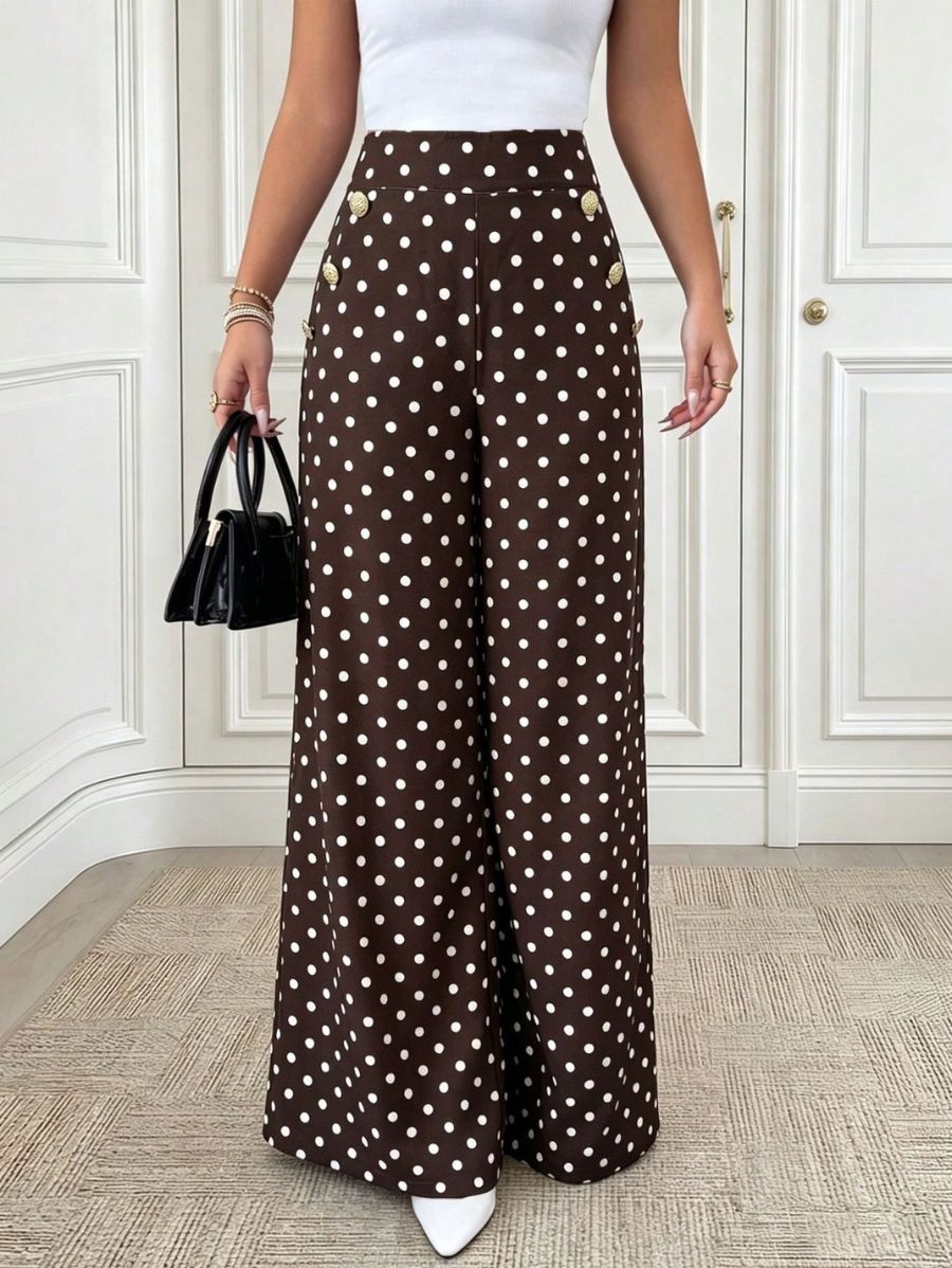 Pantalón Holgado De Lunares Pantalon 10 ZAPRINI 