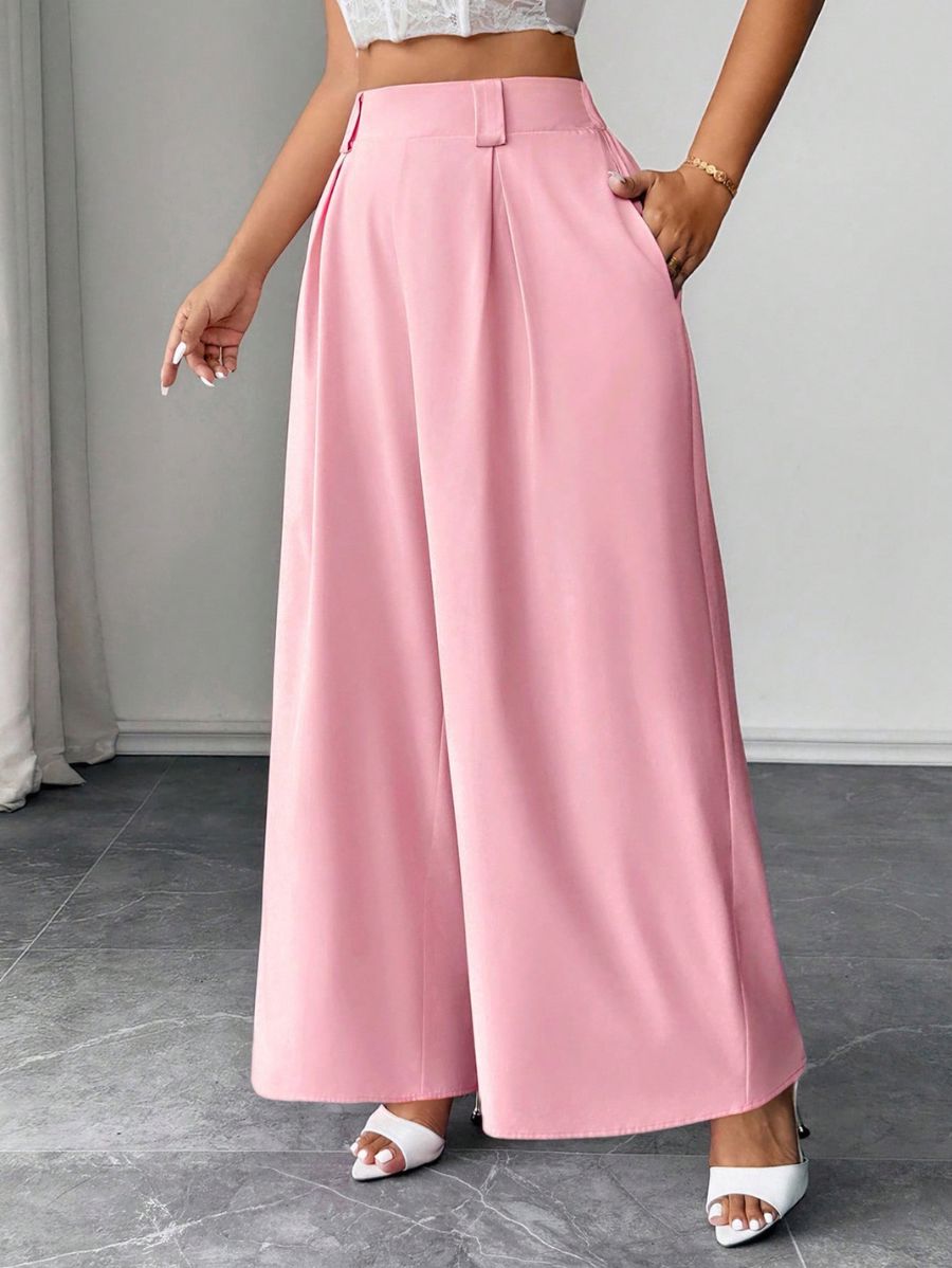 Pantalón Holgado Unicolor Plus Size Pantalon Plus Size 11 ZAPRINI 
