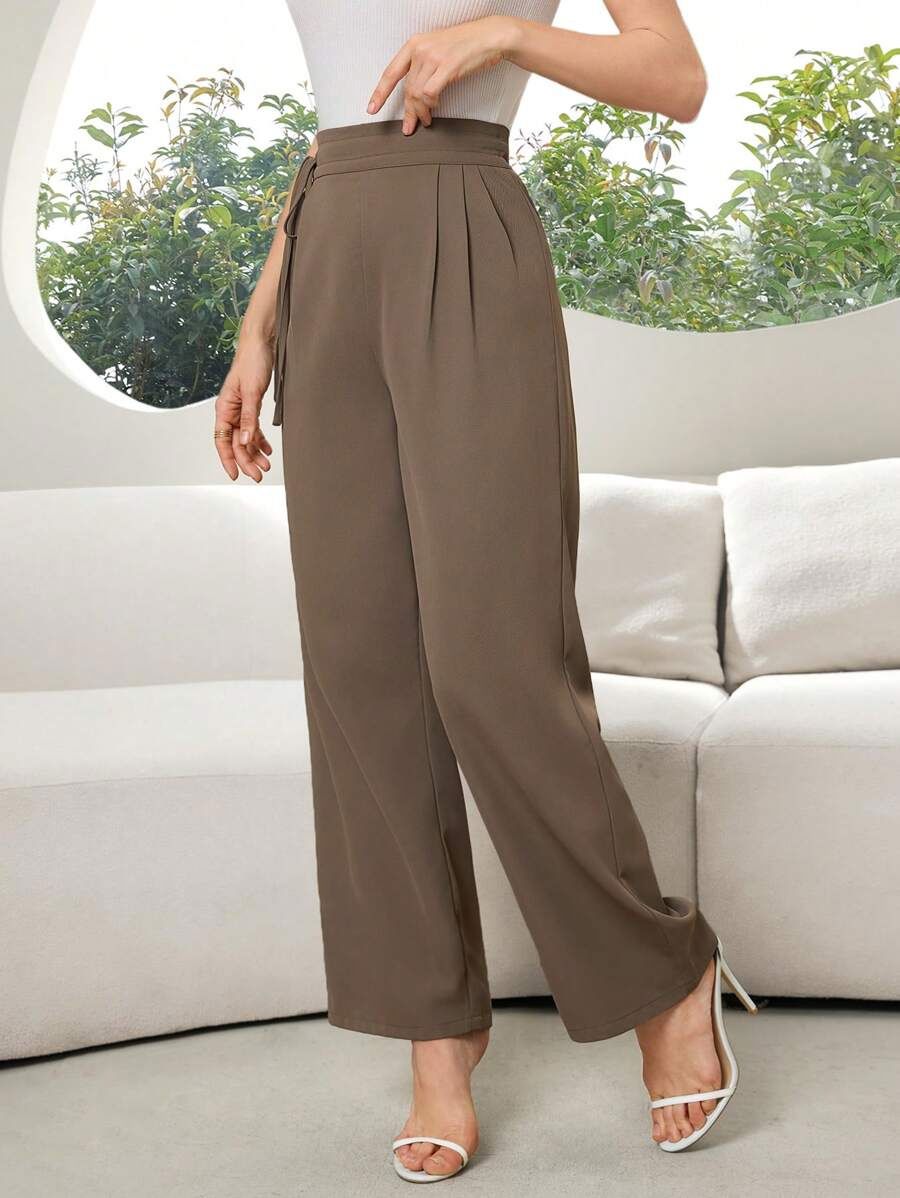 Pantalón Recto Con Estampado De Lirios Pantalon 17 ZAPRINI 