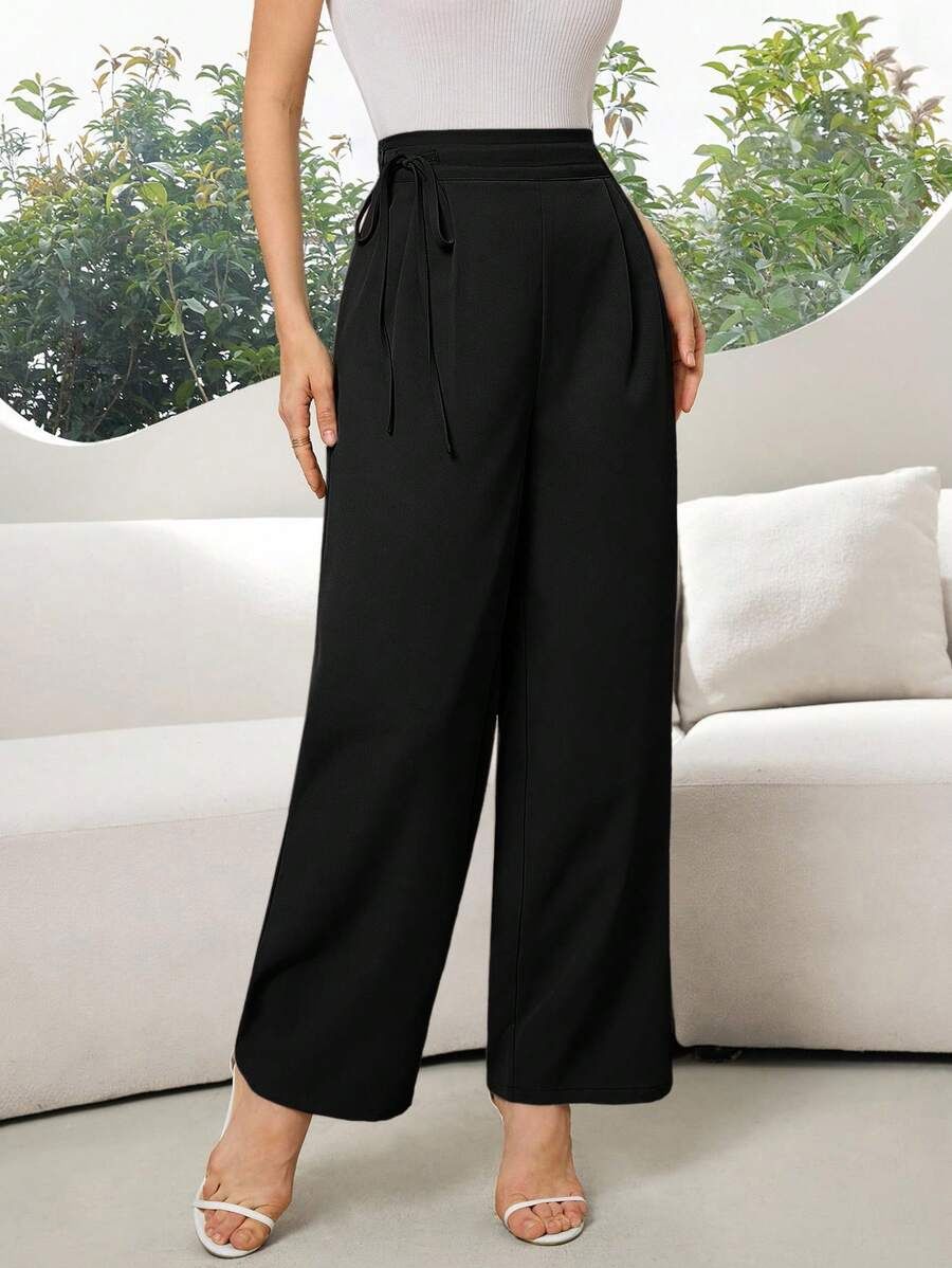 Pantalón Recto Con Estampado De Lirios Pantalon 17 ZAPRINI Negro S 