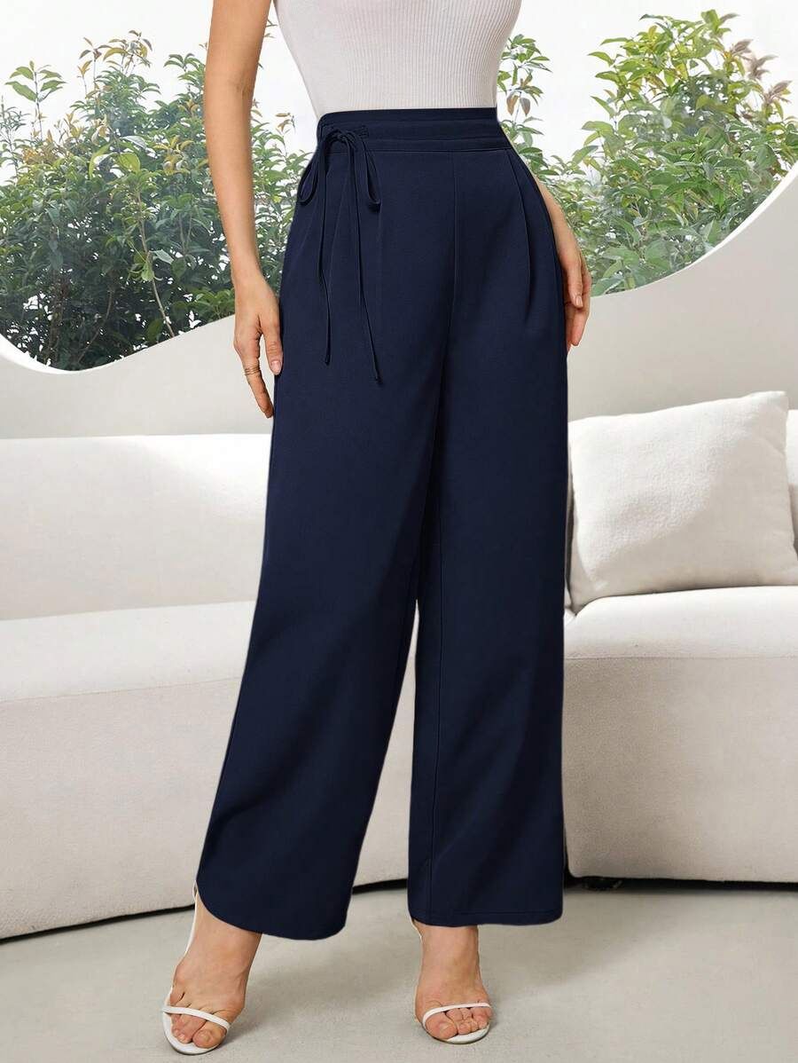 Pantalón Recto Con Estampado De Lirios Pantalon 17 ZAPRINI Azul S 